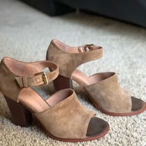 Suede - Vince Camuto Peep Toe Heels